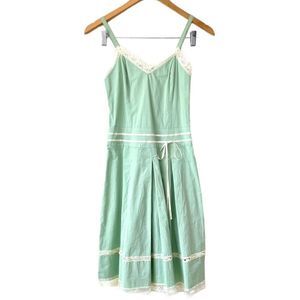 Monteau VTG Y2K Sweetheart Neckline Strappy Lace Fit & Flare Dress Sz S Pin-Up